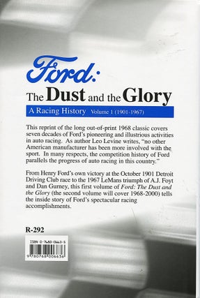 Ford: The Dust and the Glory; a racing history volume 1 (1901-1967)