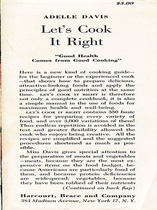 Let's Cook It Right; good health comes from good cooking