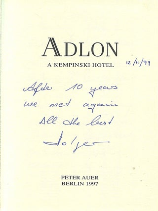 Adlon; a Kempinski hotel