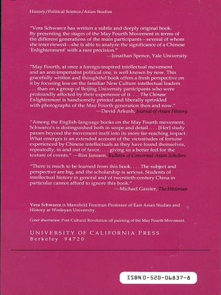 The Chinese Enlightenment; intellectuals and the legacy of the May Fourth Movement of 1919