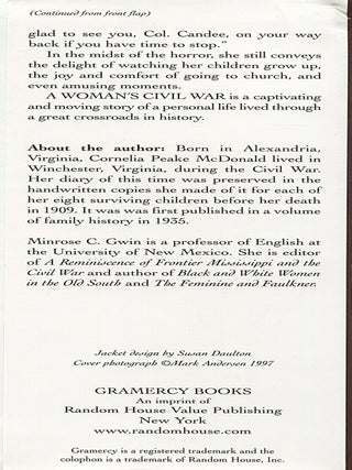 A Woman's Civil War; a diary, with reminiscences of the war, from March 1862