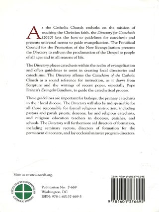 Directory for Catechesis; pontifical council for the promotion of the new evangelization