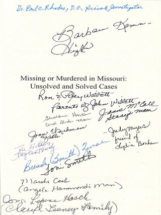 Missing or Murdered in Missouri; unsolved and solved cases