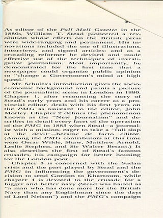 Crusader in Babylon; W. T. Stead and the Pall Mall Gazette