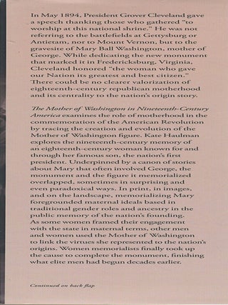 The Mother of Washington in Nineteenth-Century America