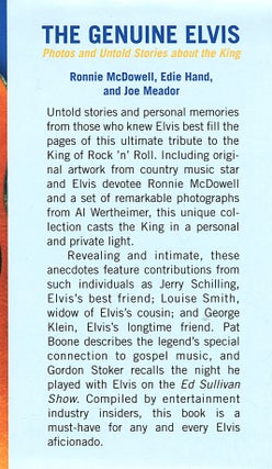 The Genuine Elvis; photos and untold stories about the King