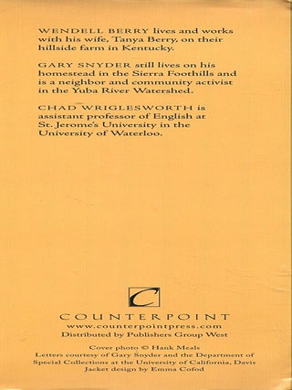 Distant Neighbors; the selected letters of Wendell Berry and Gary Snyder