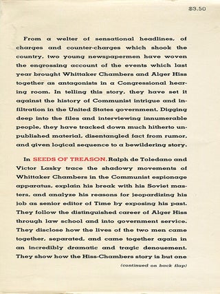 Seeds of Treason; the true story of the Hiss-Chambers tragedy