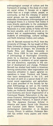 Northern Plainsmen; adaptive strategy and agrarian life