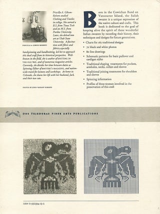 Salish Indian Sweaters; a Pacific northwest tradition