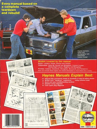 Buick Oldsmobile Pontiac Full-Size Models; owners workshop manual