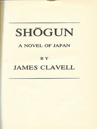 Shogun; a novel of Japan