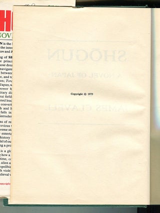 Shogun; a novel of Japan