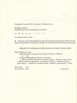 Black Physicians in the Jim Crow South
