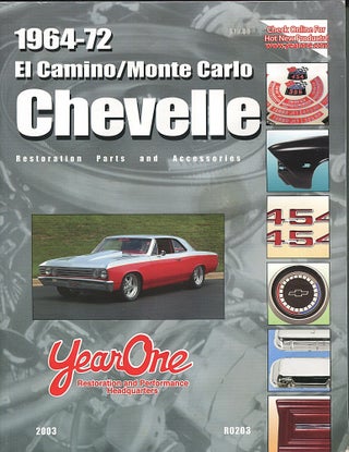 Item #16369 1964-72 El Camino/Monte Carlo Chevelle; restoration parts and accessories