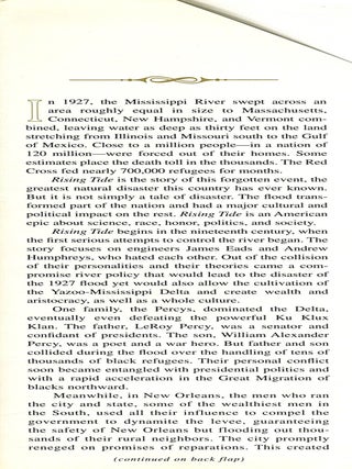 Rising Tide; the great Mississippi flood of 1927 and how it changed America