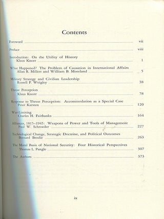 Historical Dimensions of National Security Problems