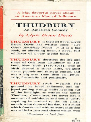 Thudbury; an American comedy