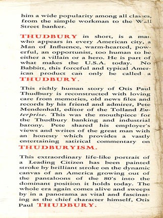 Thudbury; an American comedy