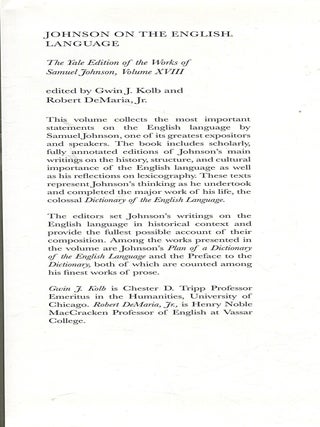 Johnson on the English Language