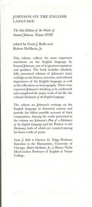 Johnson on the English Language