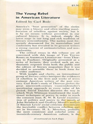 The Young Rebel in American Literature