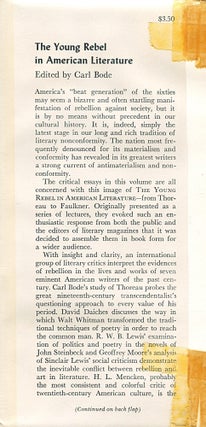 The Young Rebel in American Literature