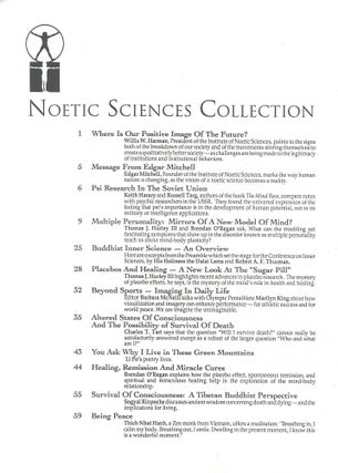 Noetic Sciences Collection 1980-1990; ten years of consciousness research