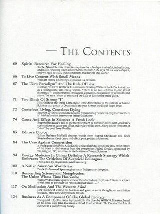 Noetic Sciences Collection 1980-1990; ten years of consciousness research