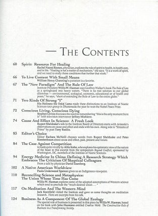 Noetic Sciences Collection 1980-1990; ten years of consciousness research