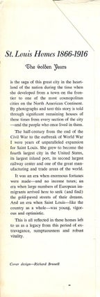 St. Louis Homes 1866-1916; the golden age