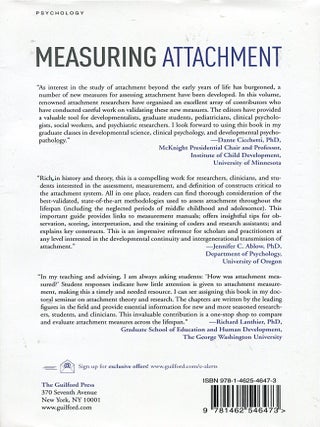 Measuring Attachment; developmental assessment across the lifespan