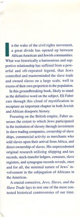 Jews, Slaves, and the Slave Trade; setting the record straight