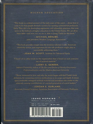 University Reform; the founding of the American Association of University Professors
