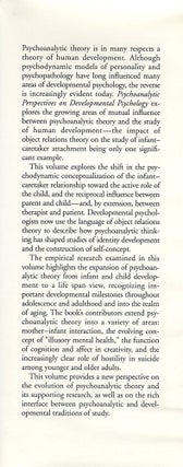 Psychoanalytic Perspectives on Developmental Psychology