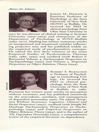 Psychoanalytic Perspectives on Developmental Psychology