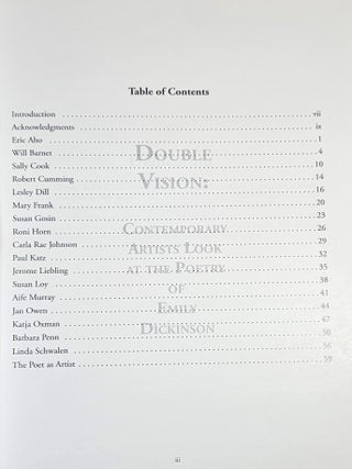 Double Vision; Contemporary Artists Look at the Poetry of Emily Dickinson