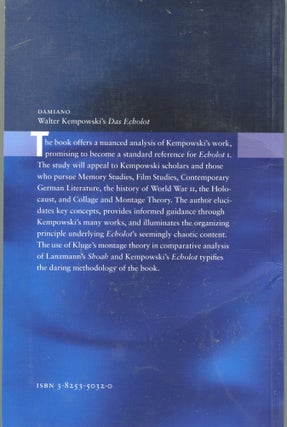 Walter Kempowski's Das Echolot; sifting and exposing the evidence via montage