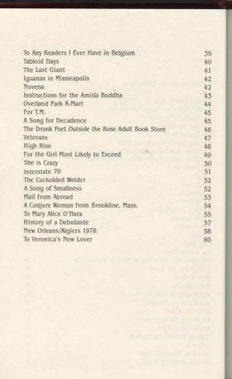 To Veronica's New Lover; Target Poetry Series Book