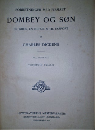 Dombey Og Son; Dombey and Son: Danish edition