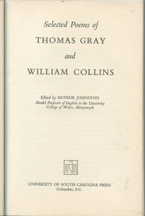 Selected Poems of Thomas Gray and William Collins