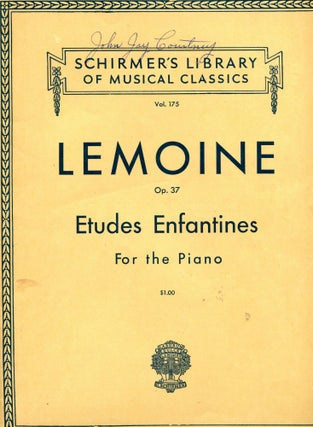 Item #5636 Etudes Enfantines for the Piano; Op. 37. Lemoine, William Scharfenberg, composer