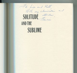 Solitude and the Sublime; romanticism and the aesthetics of individuation