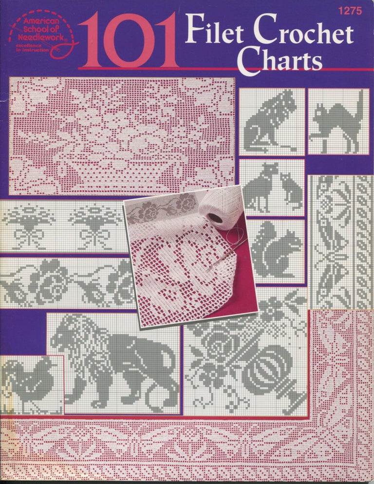 Item #8852 101 Filet Crochet Charts. American School of Needlework.