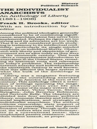 The Individualist Anarchists; an anthology of liberty (1881-1908)