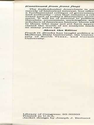 The Individualist Anarchists; an anthology of liberty (1881-1908)