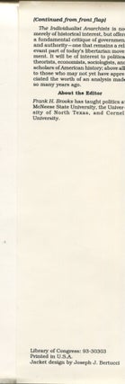 The Individualist Anarchists; an anthology of liberty (1881-1908)