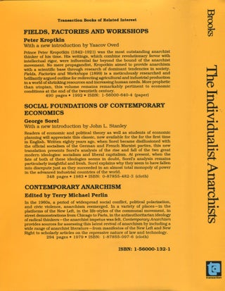 The Individualist Anarchists; an anthology of liberty (1881-1908)