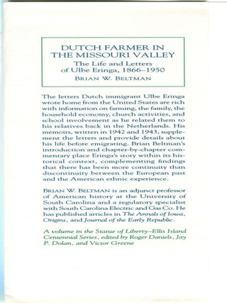 Dutch Farmer in the Missouri Valley; the life and letters of Ulbe Eringa, 1866-1950
