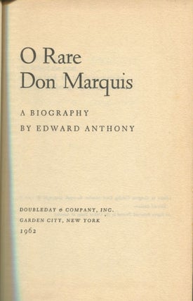 O Rare Don Marquis